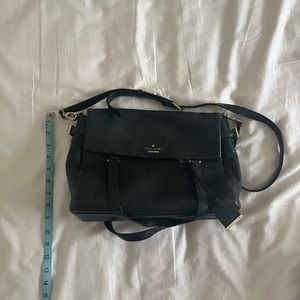 Kate Spade Messenger Bag -  Black Leather